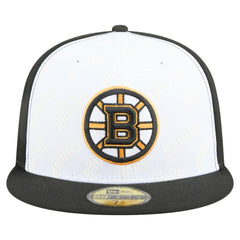 NHL Boston Bruins New Era Repeat Two-Tone 59FIFTY Fitted Hat - White/Black