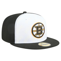 NHL Boston Bruins New Era Repeat Two-Tone 59FIFTY Fitted Hat - White/Black