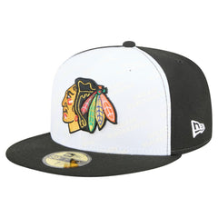 NHL Chicago Blackhawks New Era Repeat Two-Tone 59FIFTY Fitted Hat - White/Black