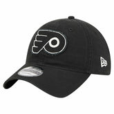 NHL Philadelphia Flyers New Era Stamp Fabric Applique 9TWENTY Adjustable Hat - Black