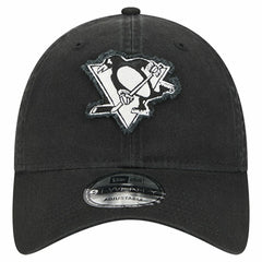 NHL Pittsburgh Penguins New Era Stamp Fabric Applique 9TWENTY Adjustable Hat - Black