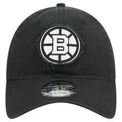 NHL Boston Bruins New Era Stamp Fabric Applique 9TWENTY Adjustable Hat - Black