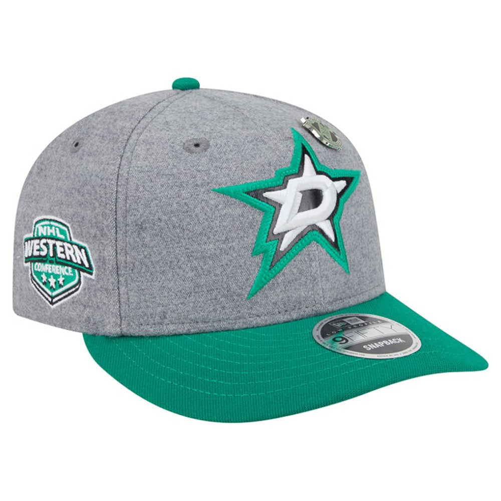 NHL Dallas Stars New Era Wool Pin Low Profile 9FIFTY Snapback Hat - Kelly Green/Green