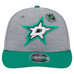 NHL Dallas Stars New Era Wool Pin Low Profile 9FIFTY Snapback Hat - Kelly Green/Green