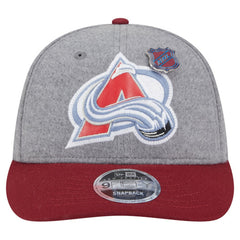 NHL Colorado Avalanche New Era Wool Pin Low Profile 9FIFTY Snapback Hat - Gray/Burgundy