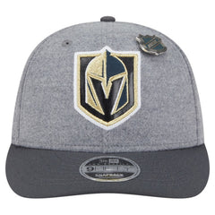 NHL Vegas Golden Knights New Era Wool Pin Low Profile 9FIFTY Snapback Hat - Gray/Black