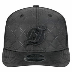 NHL New Jersey Devils New Era Quilted Nylon 9SEVENTY Adjustable Trucker Hat - Black