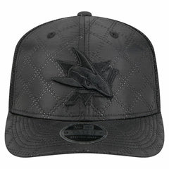 NHL San Jose Sharks New Era Quilted Nylon 9SEVENTY Adjustable Trucker Hat - Black