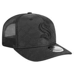 NHL Seattle Kraken New Era Quilted Nylon 9SEVENTY Adjustable Trucker Hat - Black
