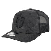 NHL Vegas Golden Knights New Era Quilted Nylon 9SEVENTY Adjustable Trucker Hat - Black