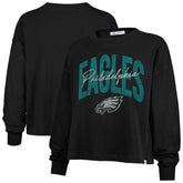 Philadelphia Eagles '47 Women's Plus Size Muse Sydney Long Sleeve T-Shirt Black