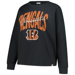 Cincinnati Bengals '47 Women's Plus Size Muse Sydney Long Sleeve T-Shirt Black