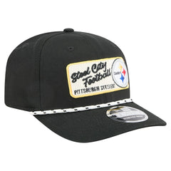 Pittsburgh Steelers New Era Chant 9SEVENTY Stretch-Snap Hat Black