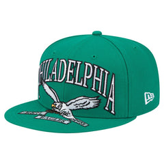 Philadelphia Eagles New Era Throwback Oversized 59FIFTY Fitted Hat Kelly Green