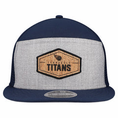 Tennessee Titans New Era Cork Split Panel 9FIFTY Trucker Snapback Hat Gray/Navy