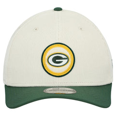 Green Bay Packers New Era Loyal Corduroy 9SEVENTY Adjustable Hat Stone