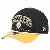 Pittsburgh Steelers New Era Arch COOLERA 9FORTY A-Frame M-Crown Adjustable Hat Black