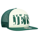 New York Jets New Era Cutout A-Frame 9FIFTY Snapback Hat Cream/Green