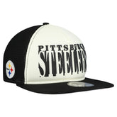Pittsburgh Steelers New Era Cutout A-Frame 9FIFTY Snapback Hat Cream/Black