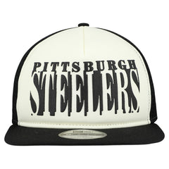 Pittsburgh Steelers New Era Cutout A-Frame 9FIFTY Snapback Hat Cream/Black