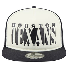 Houston Texans New Era Cutout A-Frame 9FIFTY Snapback Hat Cream/Navy