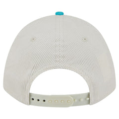 Miami Dolphins New Era Throwback Two-Tone Sided Corduroy 9FORTY A-Frame Adjustable Hat Cream/Aqua