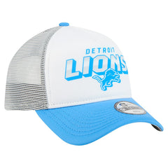 Detroit Lions New Era Youth Streak 9FORTY A-Frame Adjustable Hat White/Blue