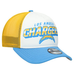 Los Angeles Chargers New Era Youth Streak 9FORTY A-Frame Adjustable Hat White/Powder Blue