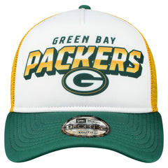 Green Bay Packers New Era Youth Streak 9FORTY A-Frame Adjustable Hat White/Green