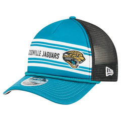 Jacksonville Jaguars New Era Throwback Linear A-Frame 9FORTY Adjustable Hat Teal