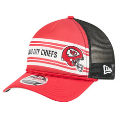Kansas City Chiefs New Era Linear A-Frame 9FORTY Adjustable Hat Red