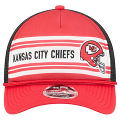 Kansas City Chiefs New Era Linear A-Frame 9FORTY Adjustable Hat Red
