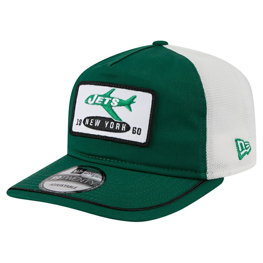 New York Jets New Era Patch 19TWENTY Adjustable Hat Green/White