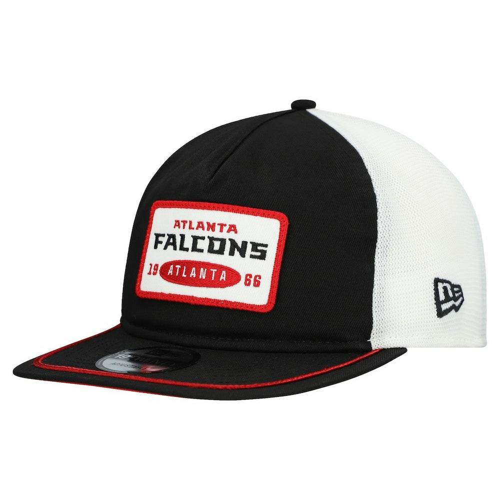 Atlanta Falcons New Era Patch 19TWENTY Adjustable Hat Black/White