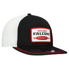 Atlanta Falcons New Era Patch 19TWENTY Adjustable Hat Black/White