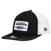 Baltimore Ravens New Era Patch 19TWENTY Adjustable Hat Black/White