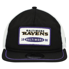 Baltimore Ravens New Era Patch 19TWENTY Adjustable Hat Black/White