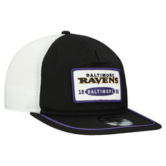 Baltimore Ravens New Era Patch 19TWENTY Adjustable Hat Black/White