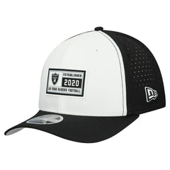 Las Vegas Raiders New Era Established Patch 9SEVENTY Adjustable Hat White/Black