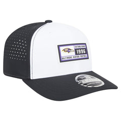 Baltimore Ravens New Era Established Patch 9SEVENTY Adjustable Hat White/Black