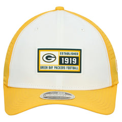 Green Bay Packers New Era Established Patch 9SEVENTY Adjustable Hat White/Gold