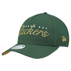 Green Bay Packers New Era Women's Metallic 9FORTY M-Crown A-Frame Adjustable Hat Green