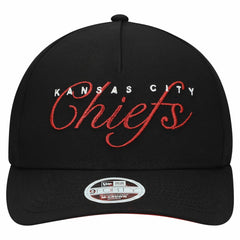 Kansas City Chiefs New Era Women's Metallic 9FORTY M-Crown A-Frame Adjustable Hat Black