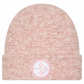 Pittsburgh Steelers New Era Women's Metallic Cuffed Knit Hat Pink