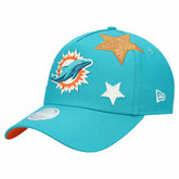 Miami Dolphins New Era Women's Stardom A-Frame 9FORTY Adjustable Hat Aqua