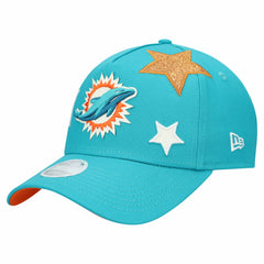 Miami Dolphins New Era Women's Stardom A-Frame 9FORTY Adjustable Hat Aqua