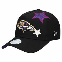 Baltimore Ravens New Era Women's Stardom A-Frame 9FORTY Adjustable Hat Black