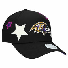Baltimore Ravens New Era Women's Stardom A-Frame 9FORTY Adjustable Hat Black