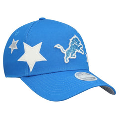Detroit Lions New Era Women's Stardom A-Frame 9FORTY Adjustable Hat Blue