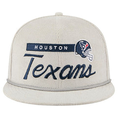 Houston Texans New Era Cord Rope Corduroy 9FIFTY Snapback Hat Gray